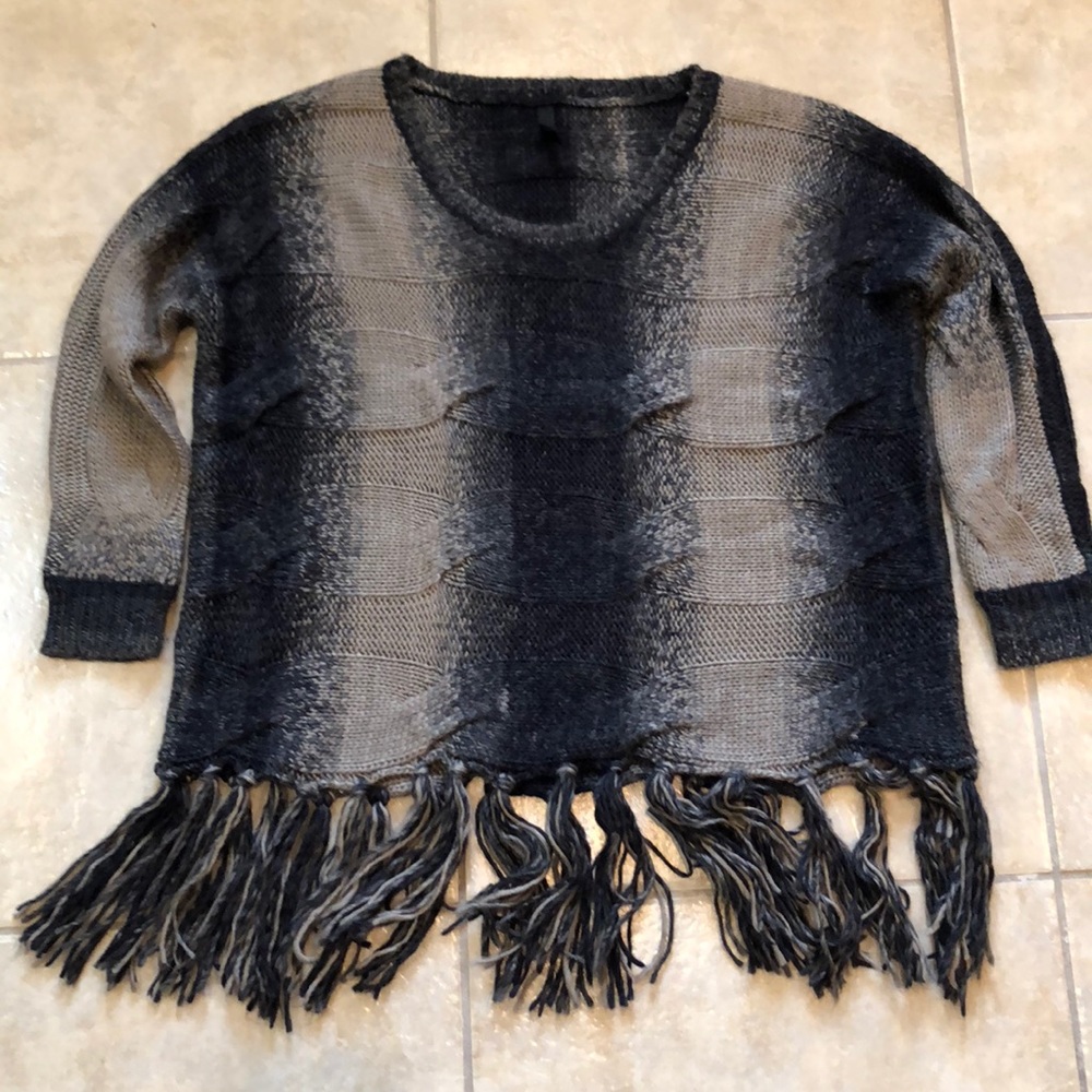 Elan boho fringed sweater.